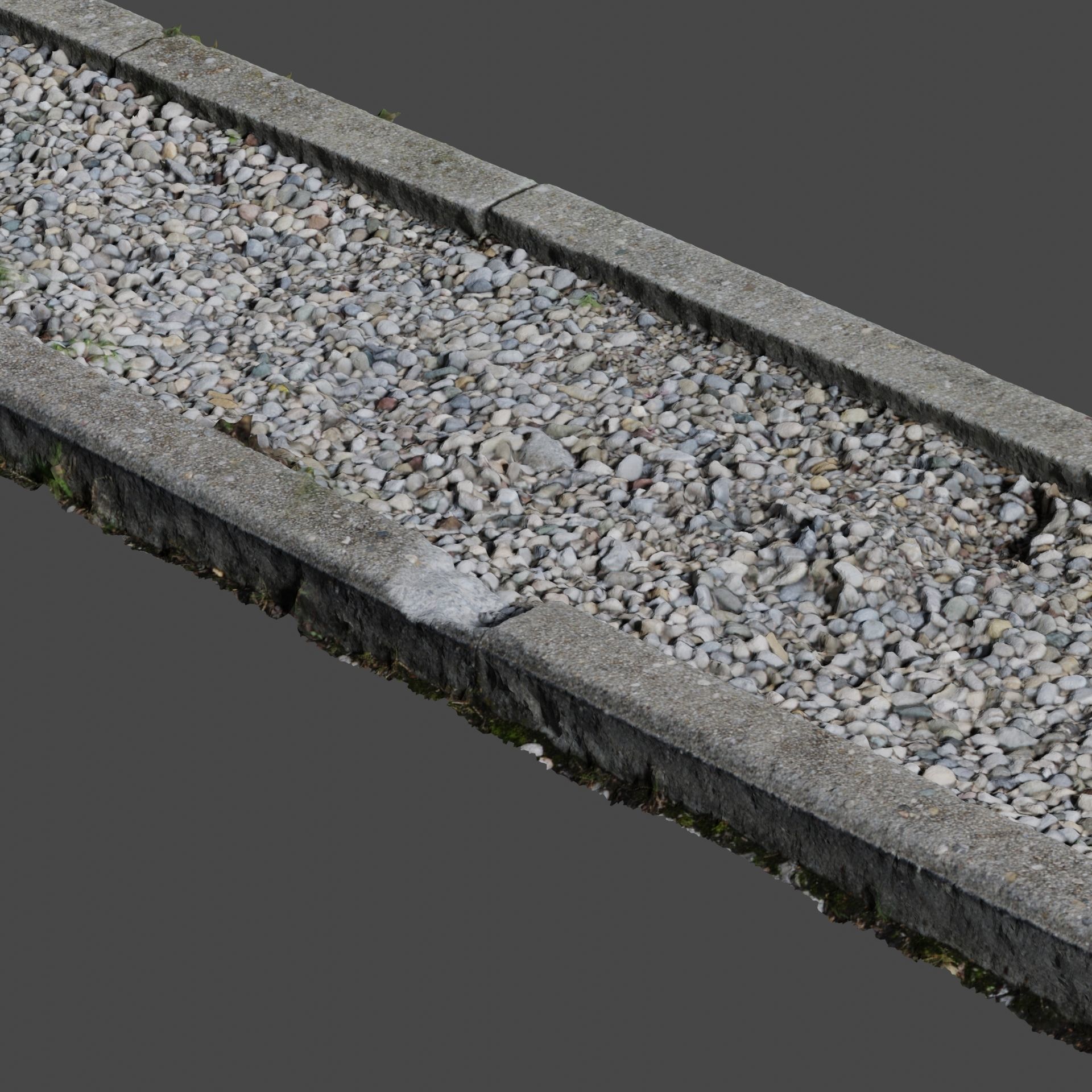 Planter long piece of metal Low-poly 3D model_9