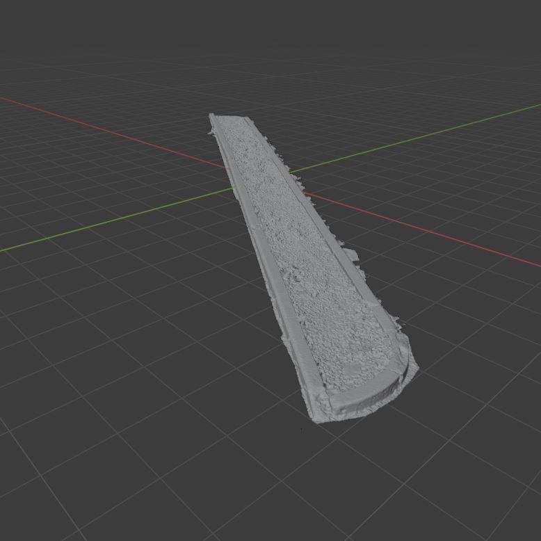 Planter long piece of metal Low-poly 3D model_40