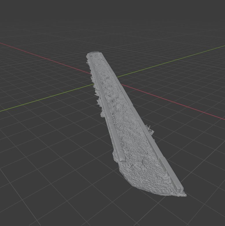 Planter long piece of metal Low-poly 3D model_36