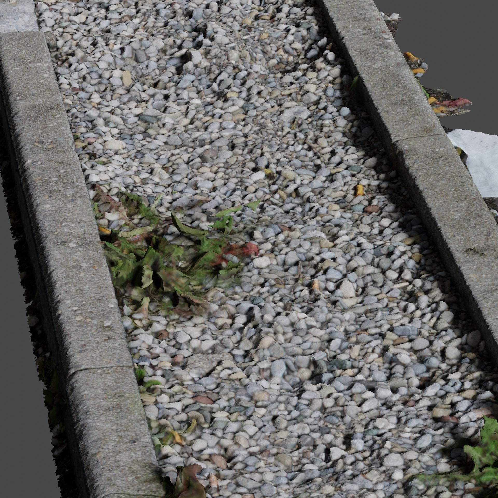 Planter long piece of metal Low-poly 3D model_16