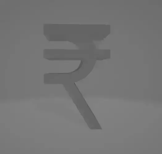 Rupee Symbol Low-poly 3D model