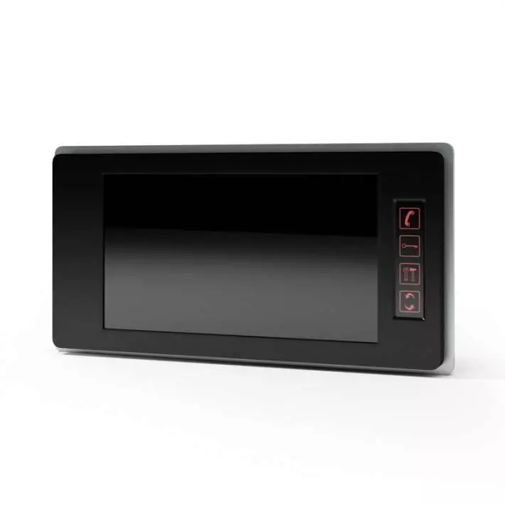 Black Lcd Intercom Screen 3D model_0