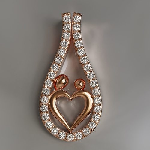 Heart love 3d print pendant 3D print model