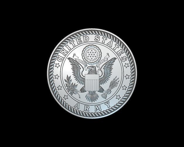 USA logo 3d model for cnc machines and 3d printers 3D model