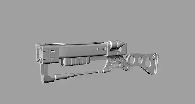Fallout Laser Rifle Miniature Prop Replica 6th Scale 3D print model