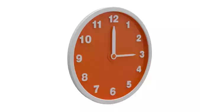 clock orange 3D model