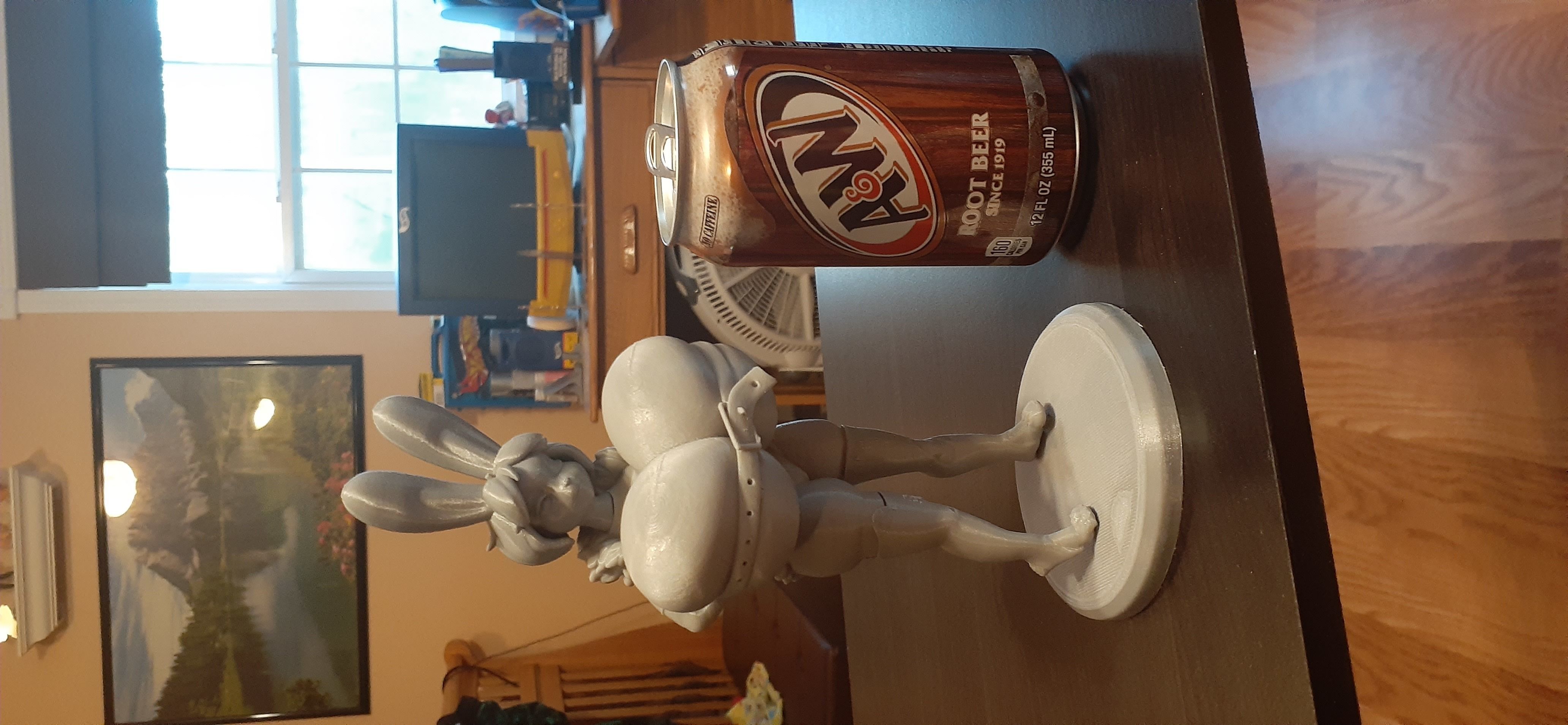 Maddy bunny with breasts Low-poly 3D model_3