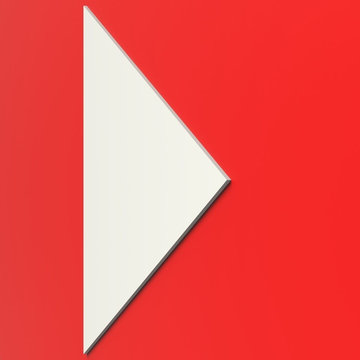 YouTube button Low-poly 3D model_3