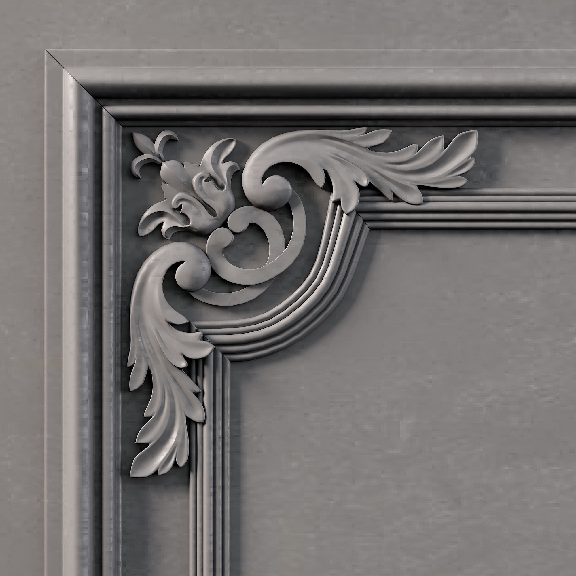 Wall Molding  Low-poly 3D model_4