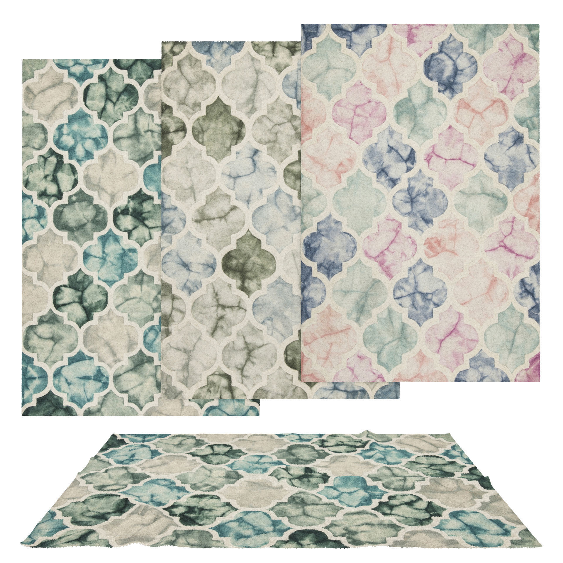 16 in 1 Rug Collection No 4 Low-poly 3D model_6