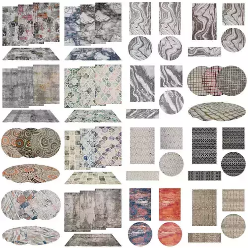 16 in 1 Rug Collection No 4 Low-poly 3D model