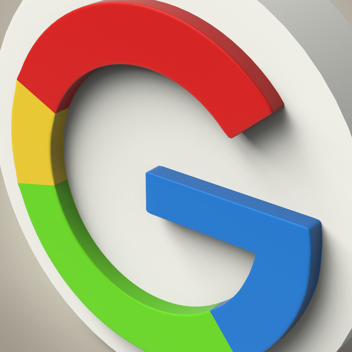 Google logo Low-poly 3D model_4