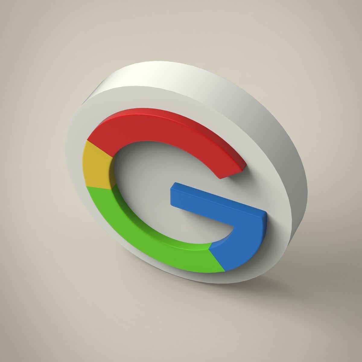 Google logo Low-poly 3D model_3