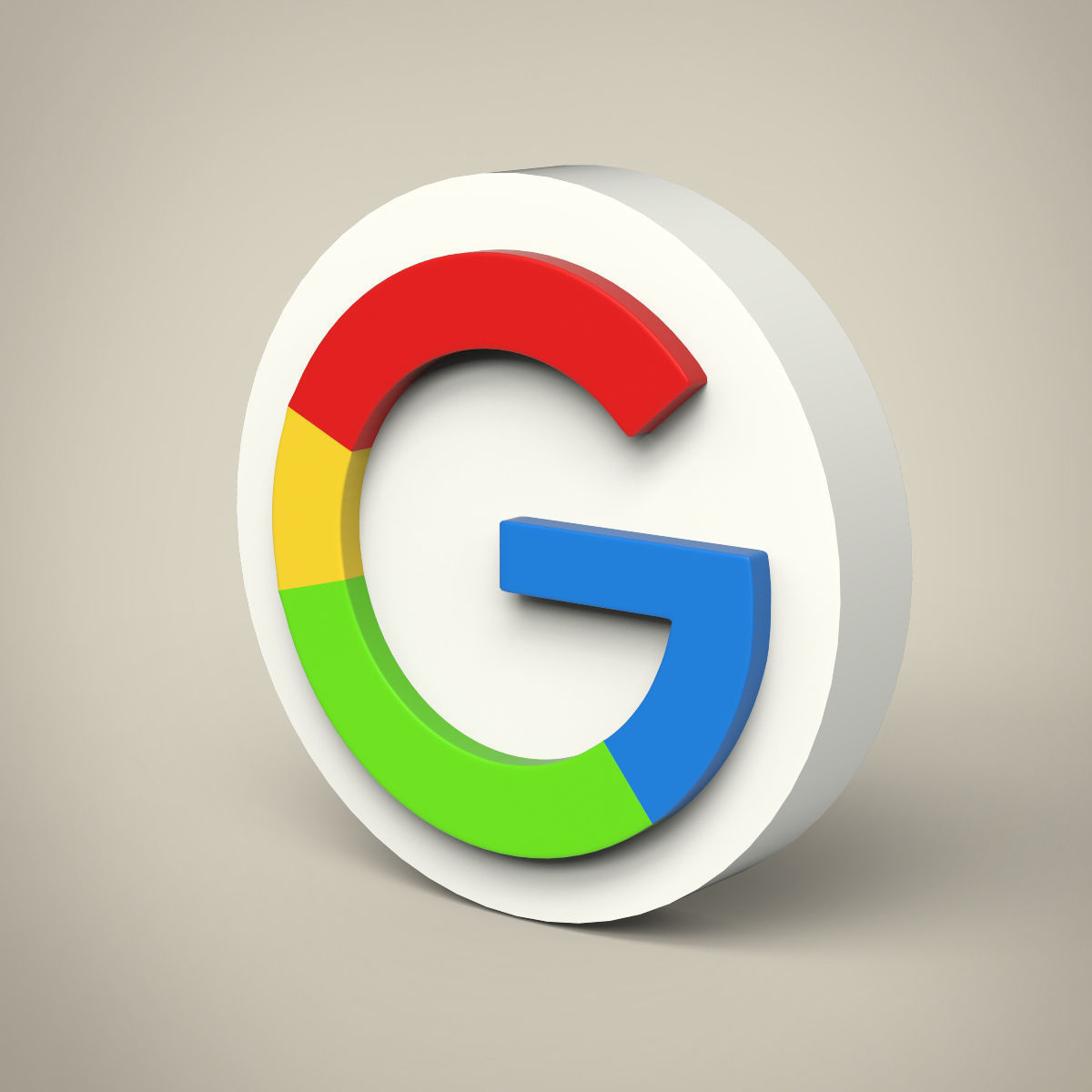 Google logo Low-poly 3D model_1