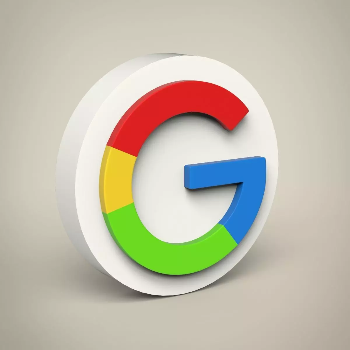 Google logo Low-poly 3D model_0