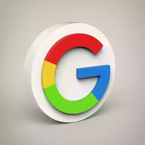 Google logo Low-poly 3D model