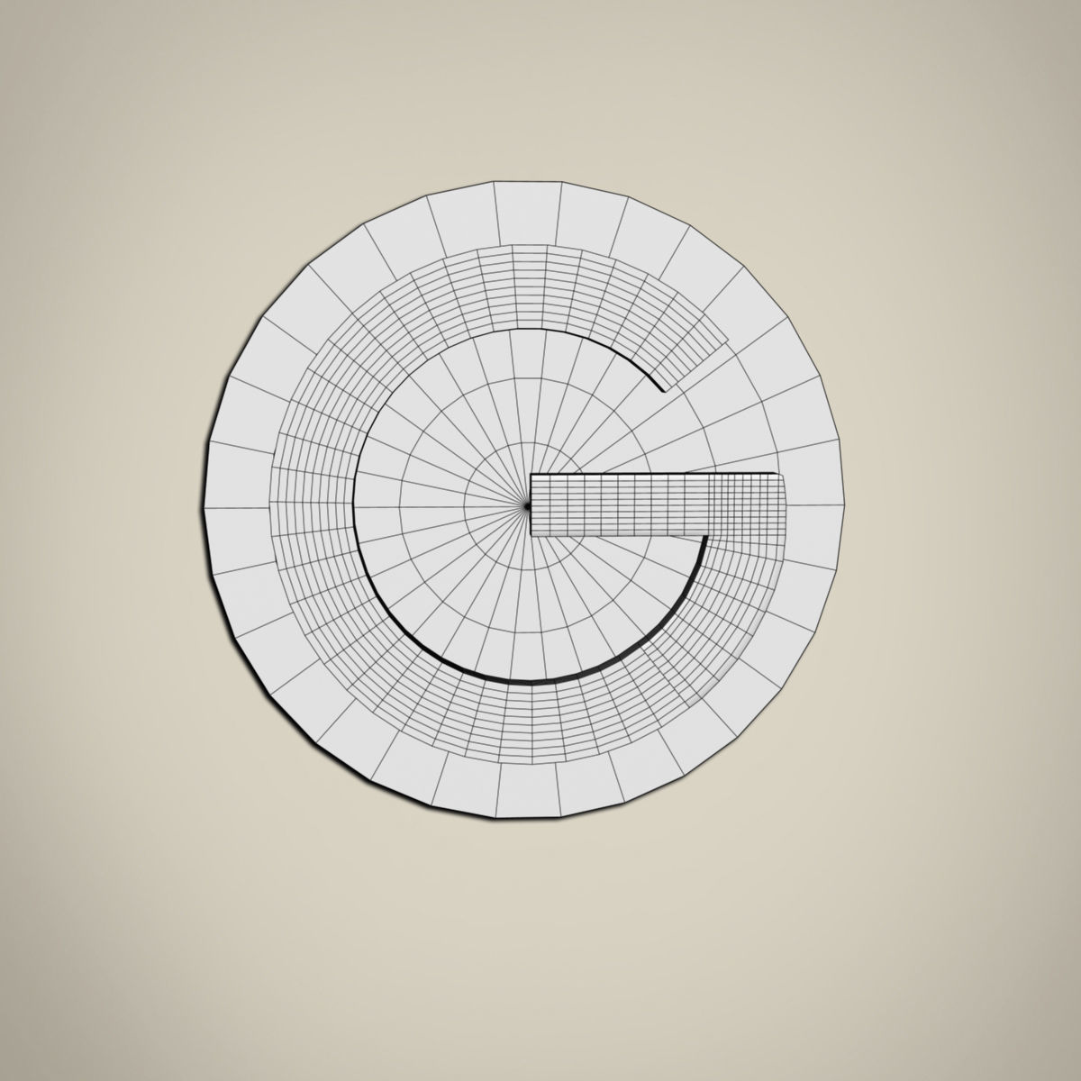 Google logo Low-poly 3D model_6