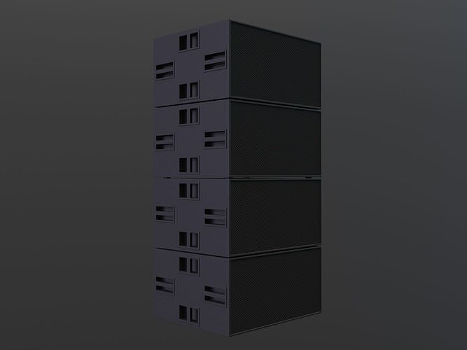 Sub Bass Pro Audio Speaker Low-poly 3D model
