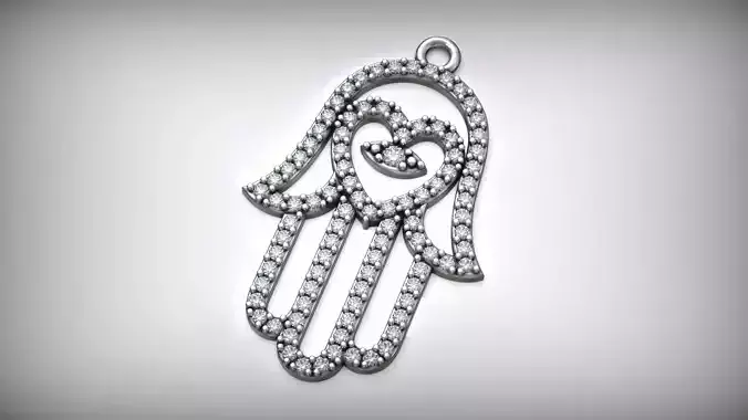 Hamsa Maghreb Amulet Fatima Hand  Free 3D print model