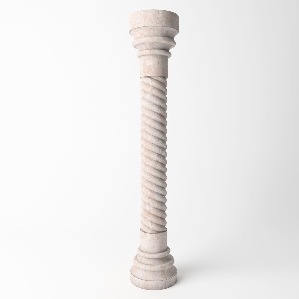 Antique Column 01 Low-poly 3D model_1