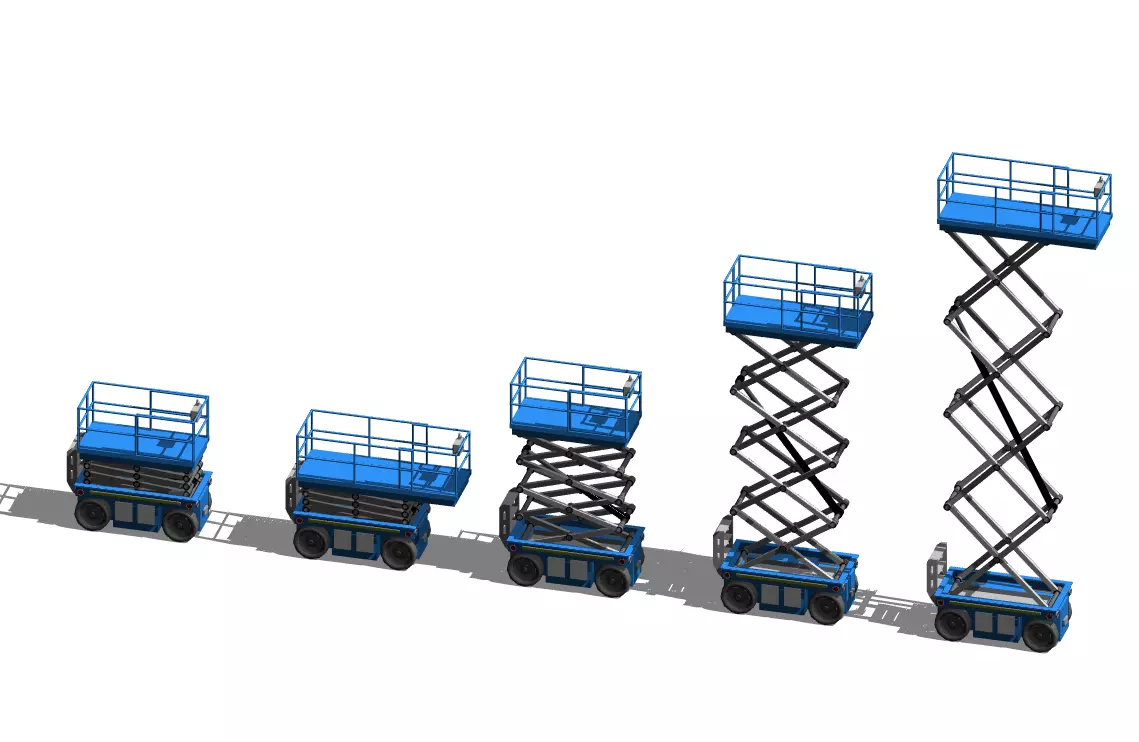 MS-08-PARAMETRIC SCISSOR LIFT PLATFORM 3D MODEL REVIT FAMILY 3D model_0