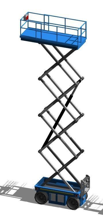 MS-08-PARAMETRIC SCISSOR LIFT PLATFORM 3D MODEL REVIT FAMILY 3D model_7