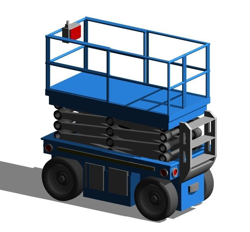 MS-08-PARAMETRIC SCISSOR LIFT PLATFORM 3D MODEL REVIT FAMILY 3D model_4