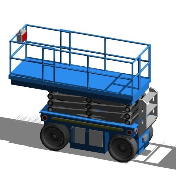 MS-08-PARAMETRIC SCISSOR LIFT PLATFORM 3D MODEL REVIT FAMILY 3D model_3