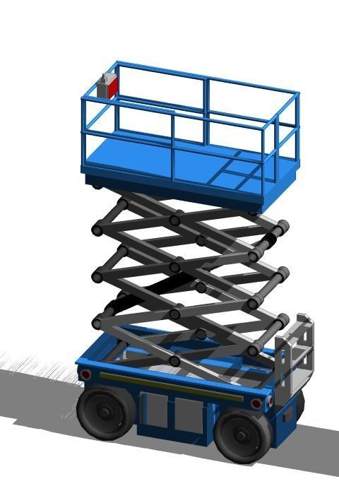 MS-08-PARAMETRIC SCISSOR LIFT PLATFORM 3D MODEL REVIT FAMILY 3D model_5