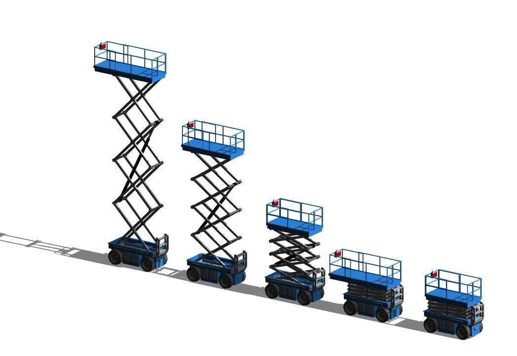 MS-08-PARAMETRIC SCISSOR LIFT PLATFORM 3D MODEL REVIT FAMILY 3D model_1