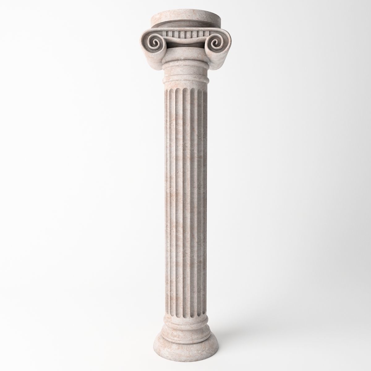 Antique Column 02 Low-poly 3D model_1