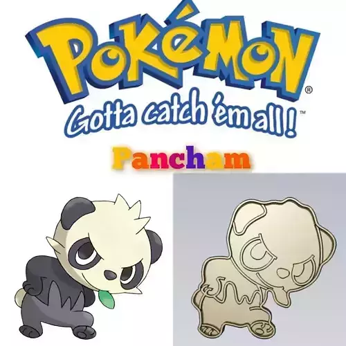 Amazing Pokemon Pancham Cookie Cutter Stamp Cake Decorating  3D model