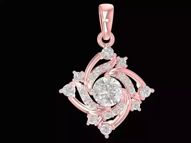 Luxury Diamond Flower Pendant Jewelry  1226
