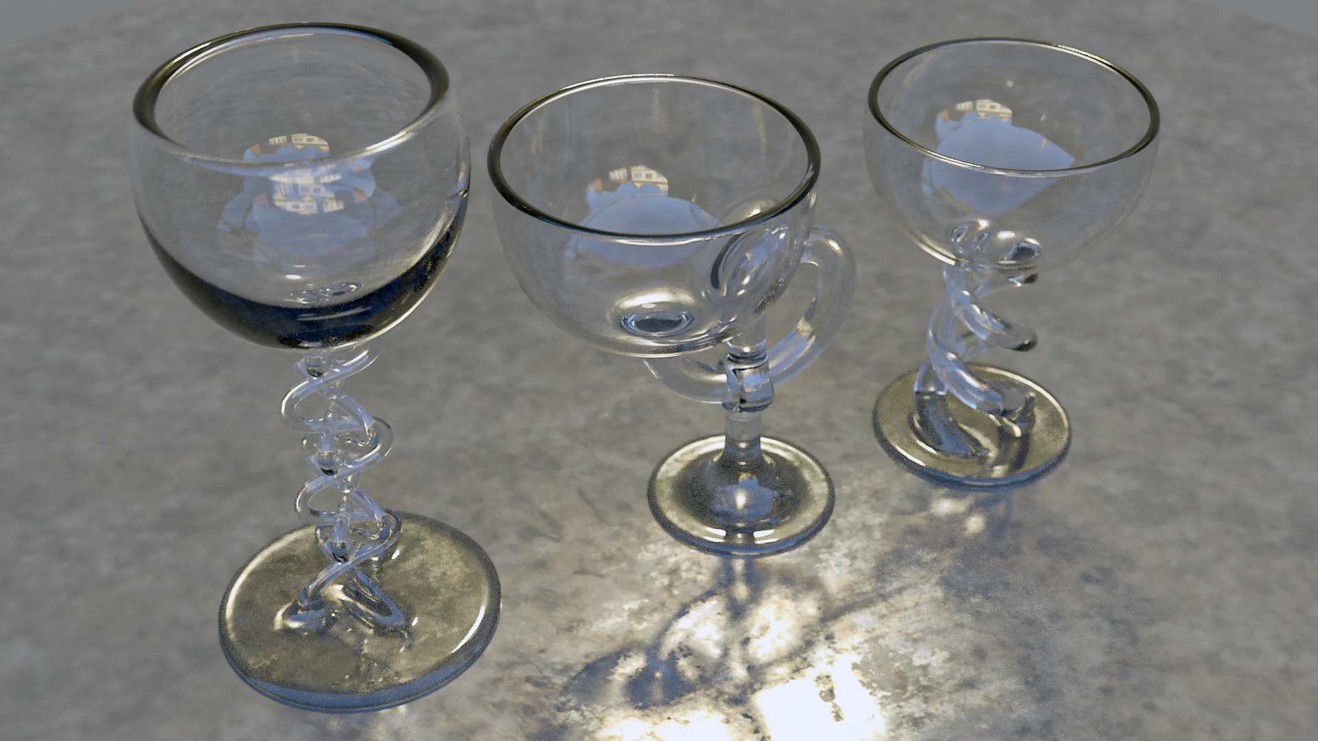 designed glass 3D model_1