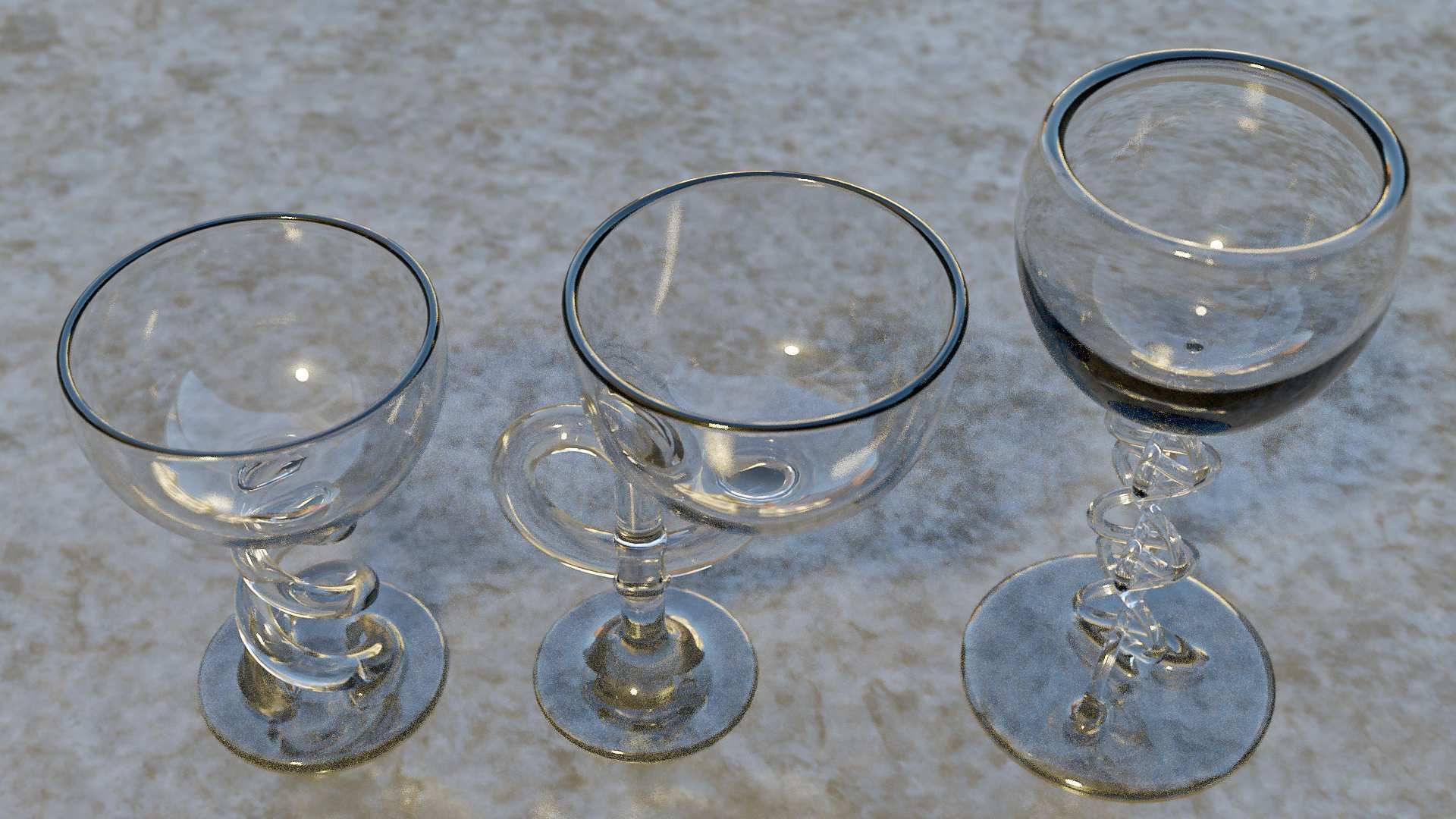 designed glass 3D model_3