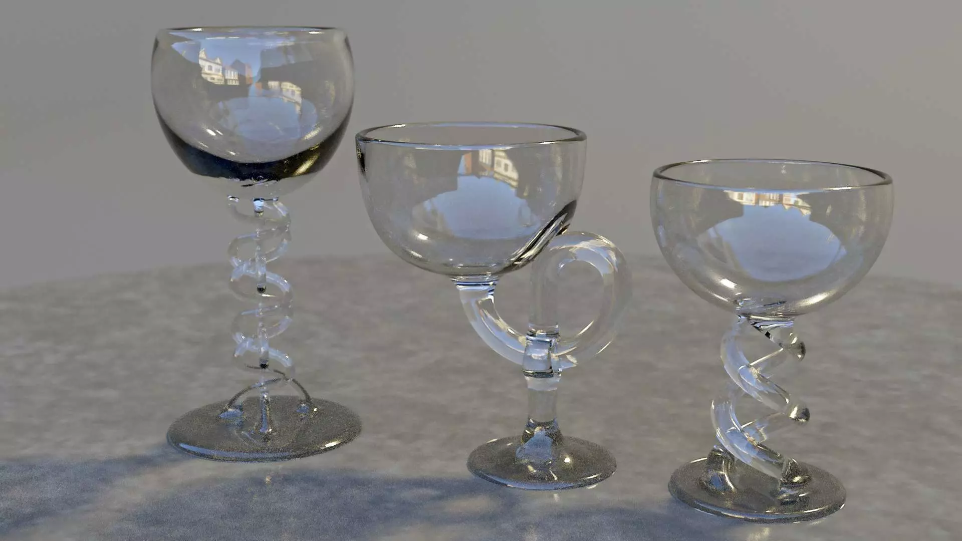 designed glass 3D model_0