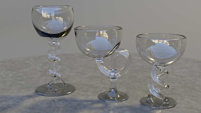 designed glass 3D model