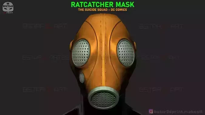 Ratcatcher Mask - The Suicide Squad Mask - DC Comics cosplay 3D print model