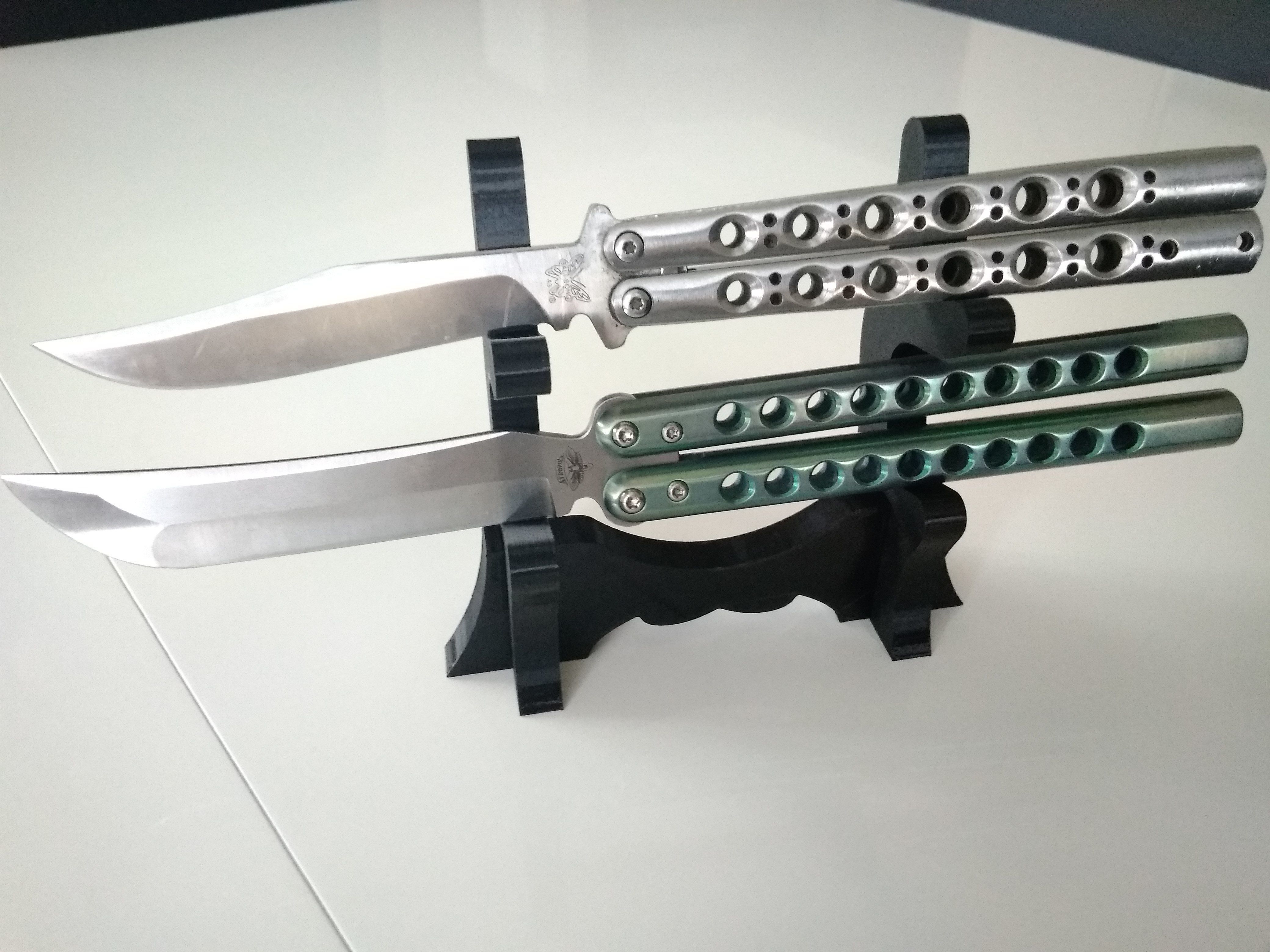 Bali-holder Balisong Knife Stand  Free 3D print model_1