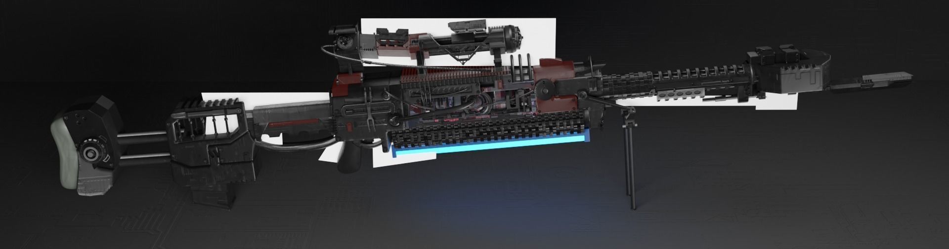 Sci fi Gun Free 3D model_1