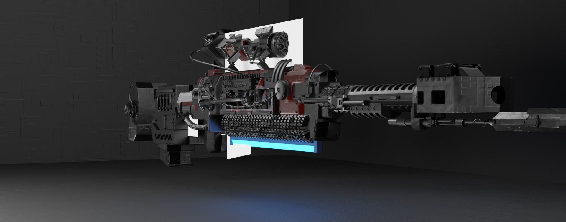 Sci fi Gun Free 3D model_2