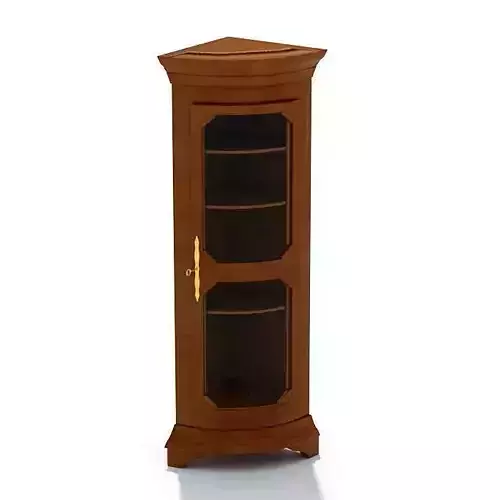 Furniture   Wooden Corner Cabinet With Glass Door
