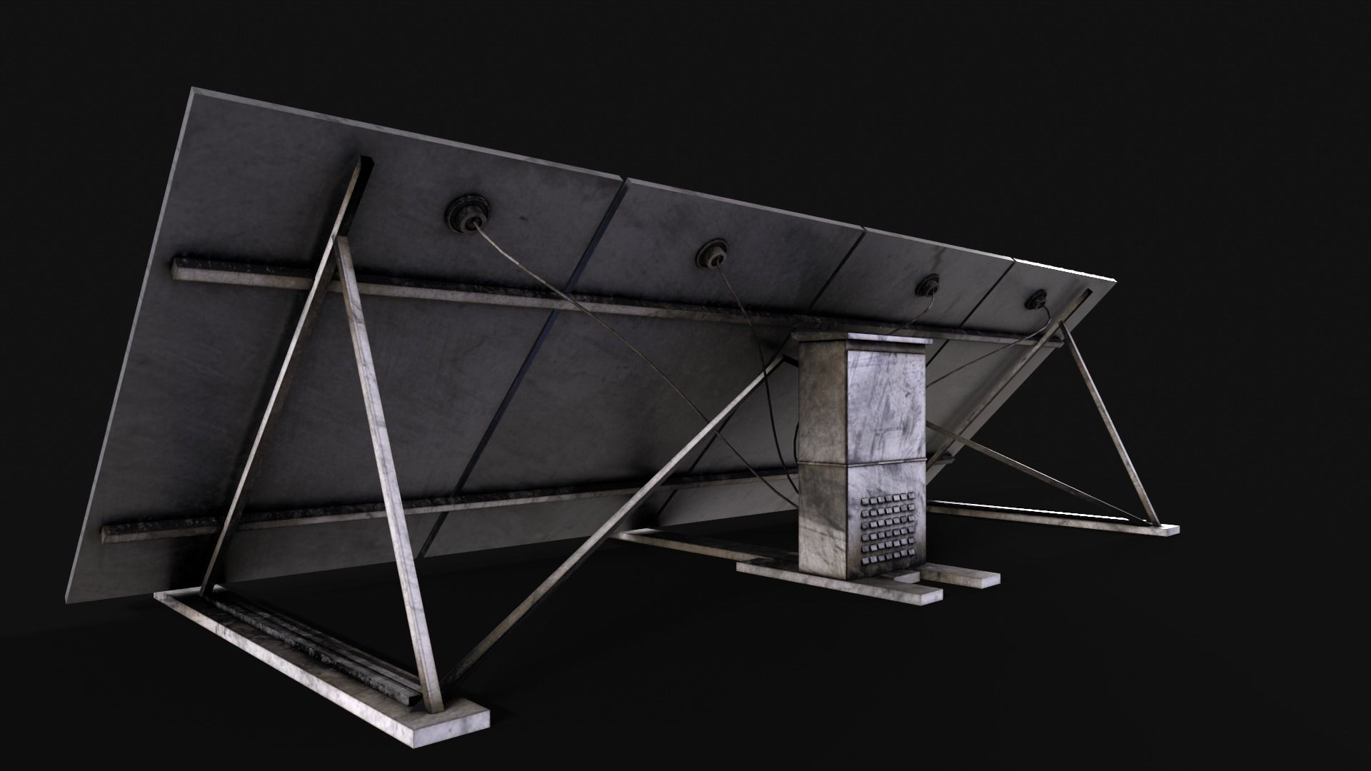 Solar Panel Low-poly 3D model_5