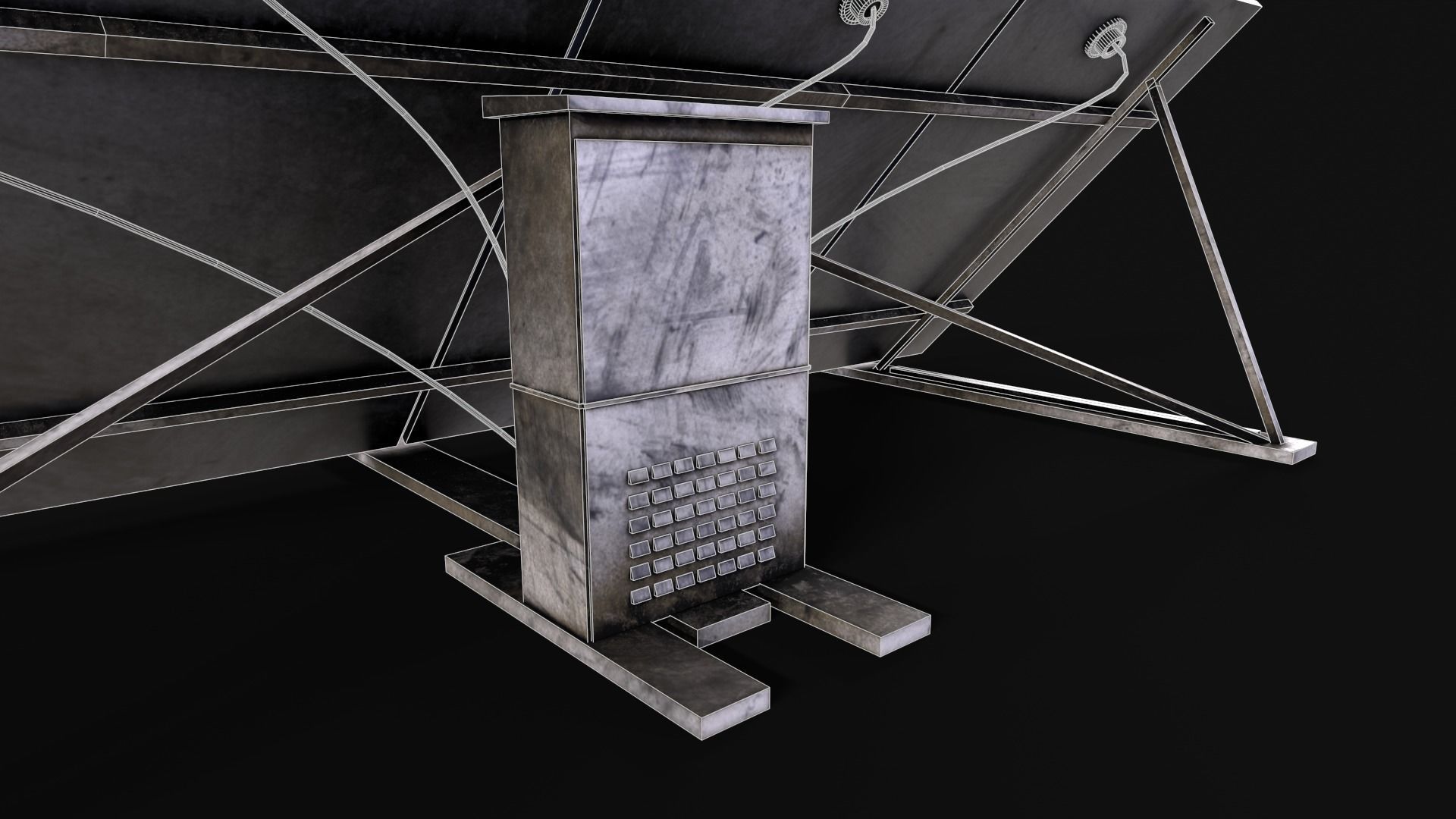 Solar Panel Low-poly 3D model_10