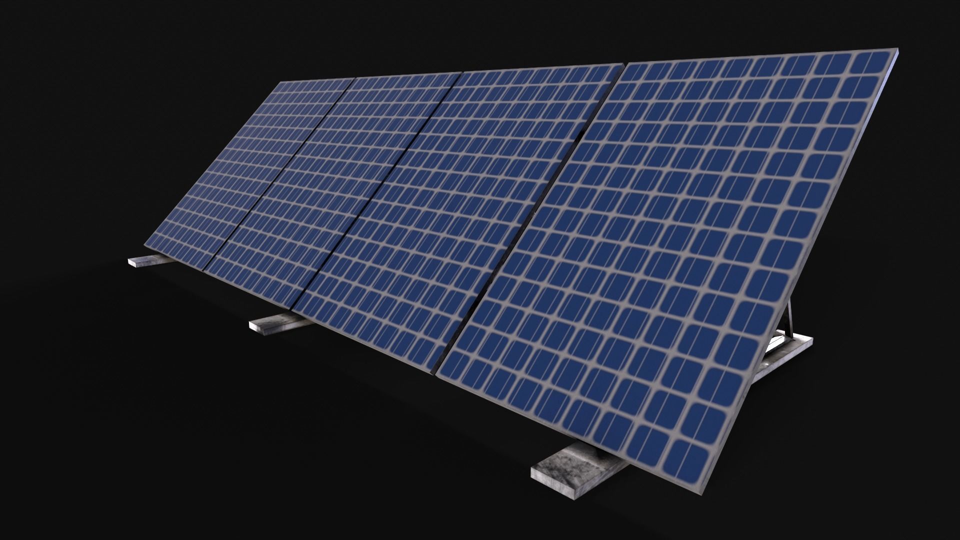 Solar Panel Low-poly 3D model_1