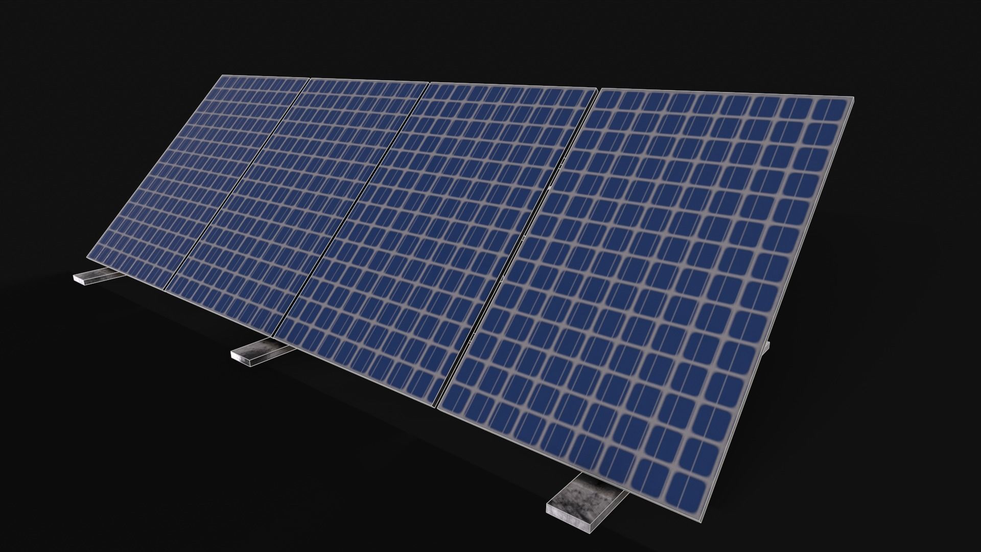 Solar Panel Low-poly 3D model_12