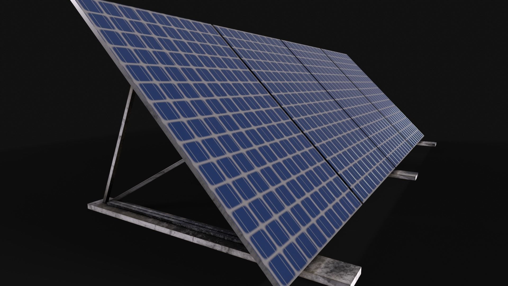 Solar Panel Low-poly 3D model_2
