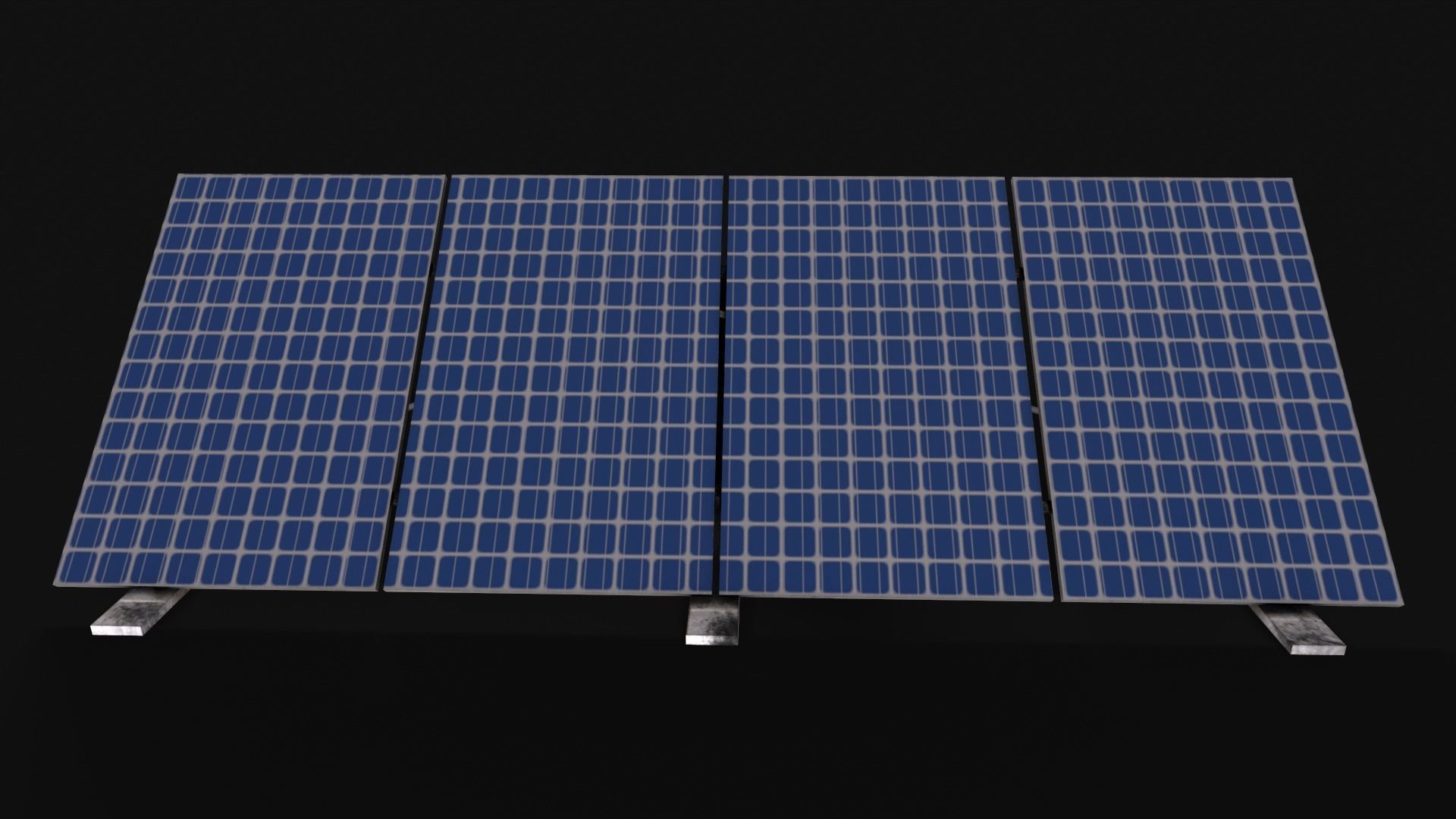 Solar Panel Low-poly 3D model_3