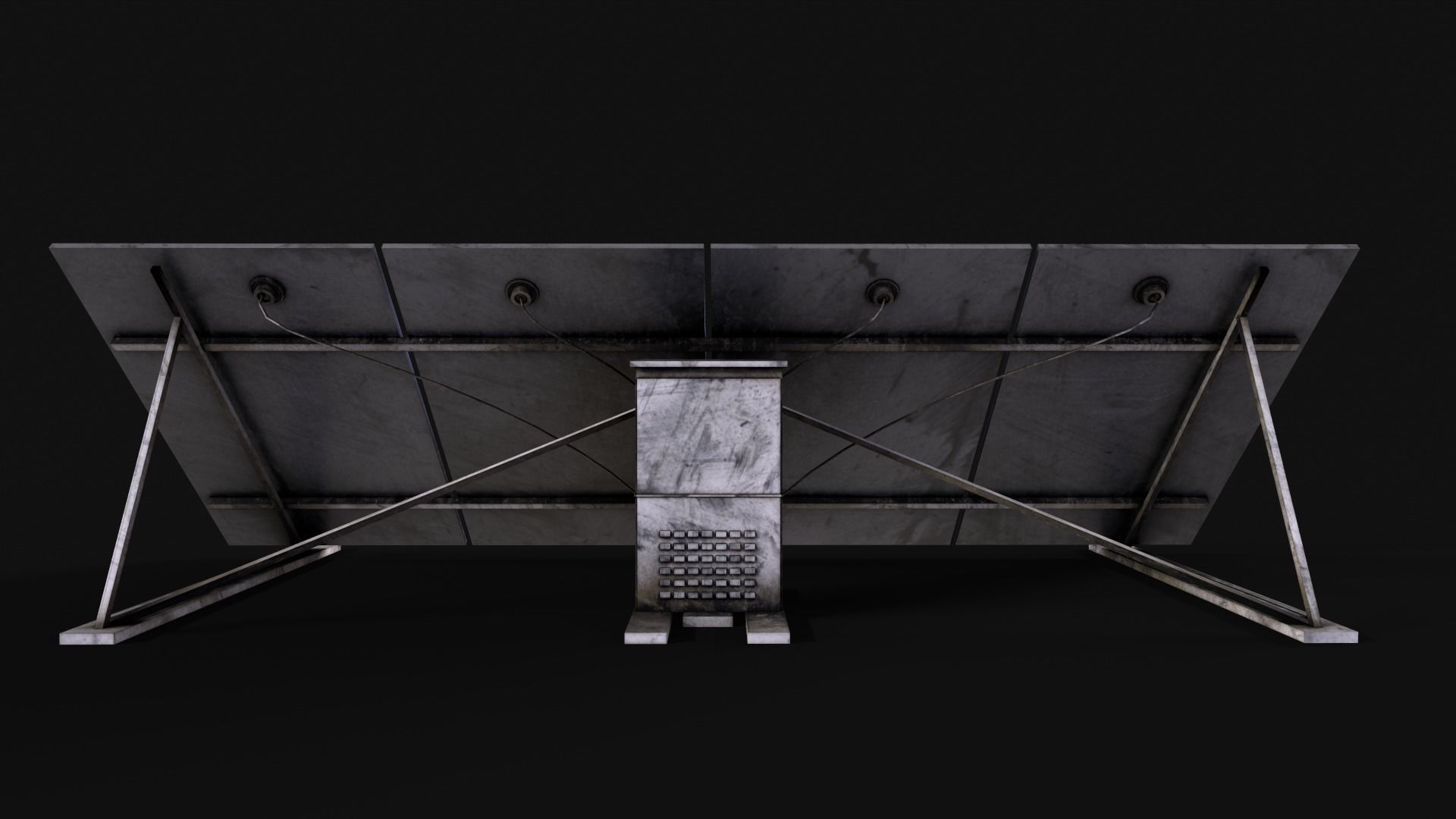 Solar Panel Low-poly 3D model_6