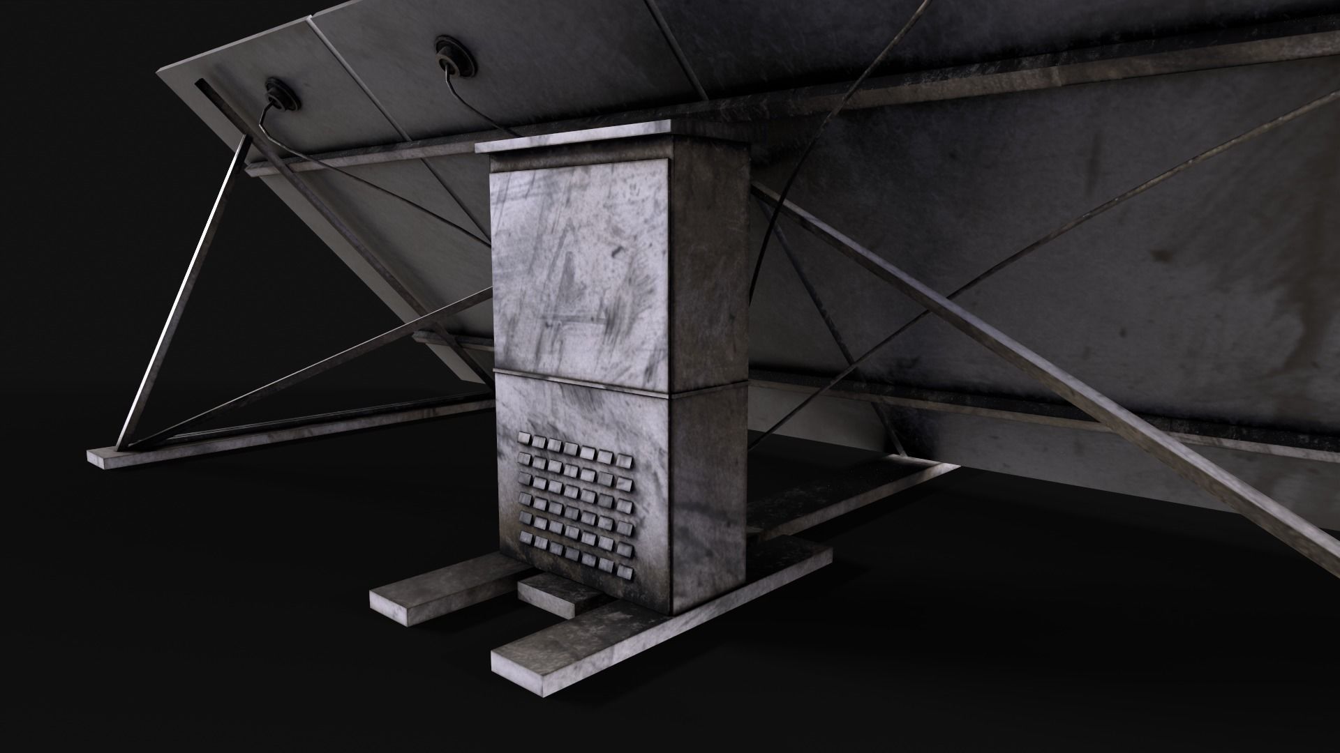 Solar Panel Low-poly 3D model_7